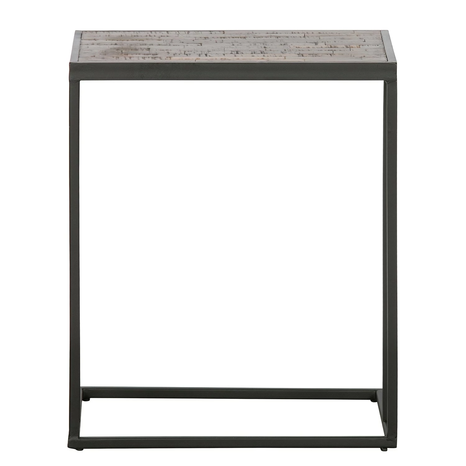 Red Living Bout de canapé Filley II - Teck recyclé/ Métal - Teck / Noir 6 Red Living Bout de canapé Filley II - Teck recyclé/ Métal - Teck / Noir – Image 4