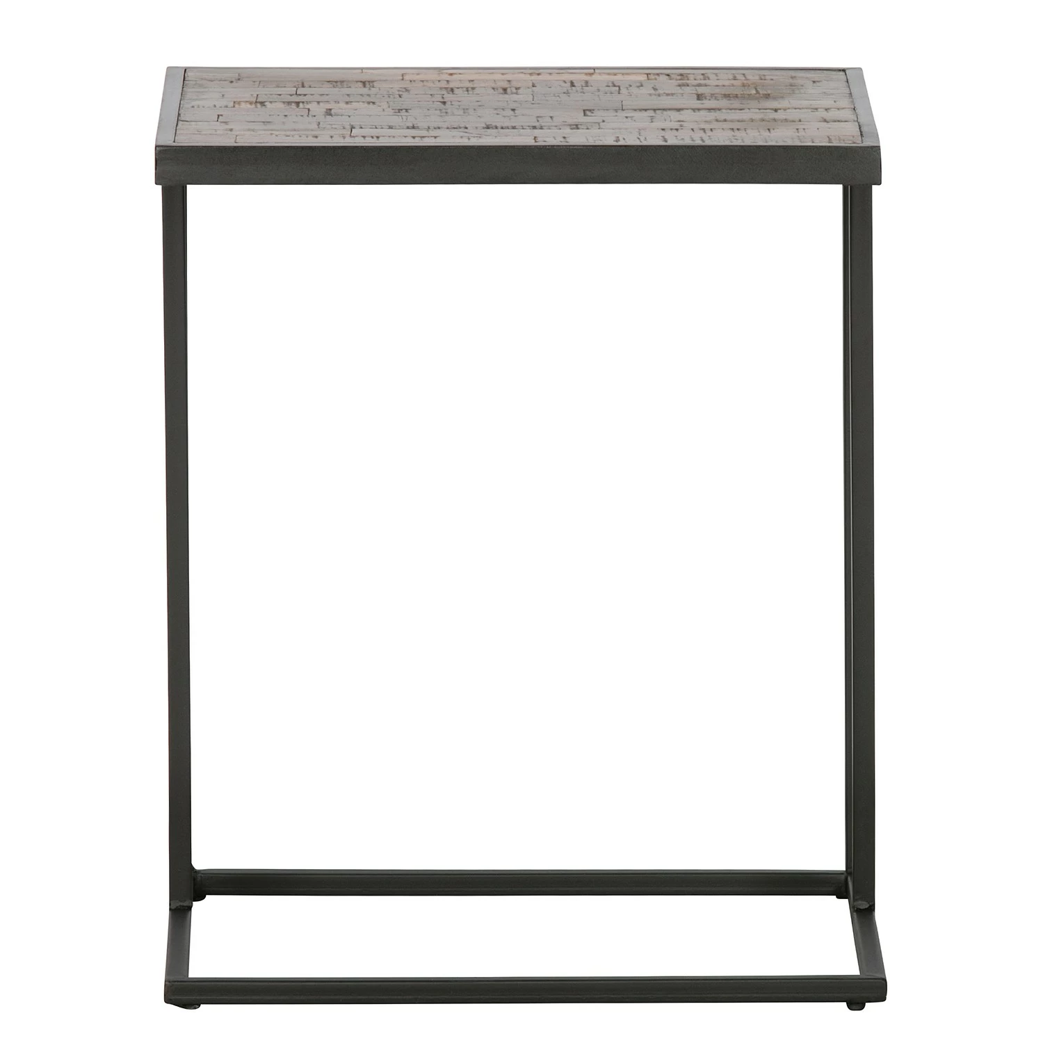 Red Living Bout de canapé Filley II - Teck recyclé/ Métal - Teck / Noir 8 Red Living Bout de canapé Filley II - Teck recyclé/ Métal - Teck / Noir – Image 6