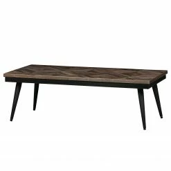 Red Living Table basse Hobro - Teck massif / Métal - Teck / Noir