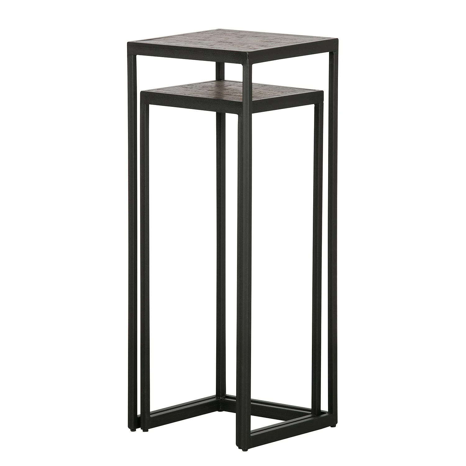 Red Living Bouts de canapé Filley I (lot de 2) - Teck recyclé/ Métal - Teck / Noir 5 Red Living Bouts de canapé Filley I (lot de 2) - Teck recyclé/ Métal - Teck / Noir – Image 3