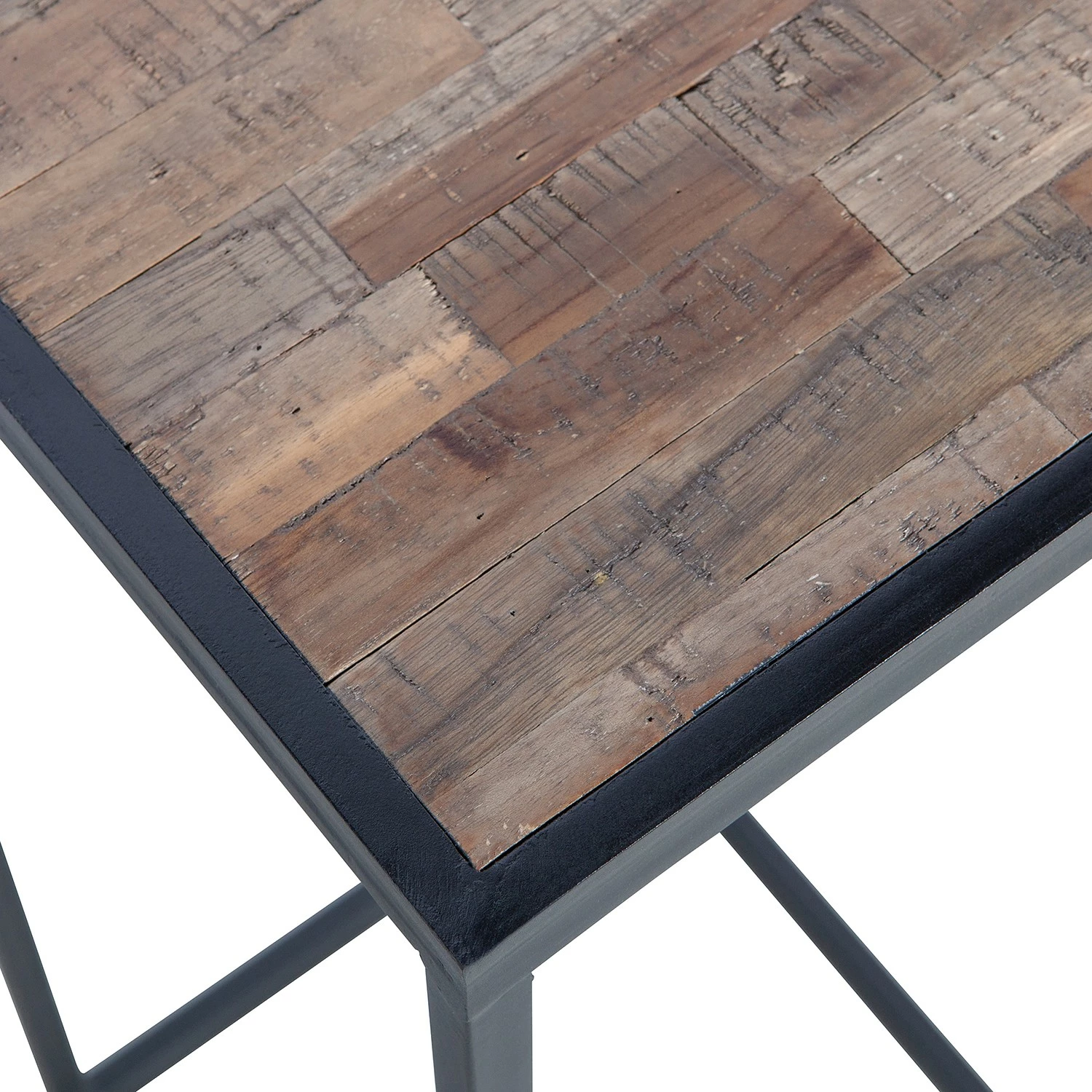 Red Living Bouts de canapé Filley I (lot de 2) - Teck recyclé/ Métal - Teck / Noir 7 Red Living Bouts de canapé Filley I (lot de 2) - Teck recyclé/ Métal - Teck / Noir – Image 5