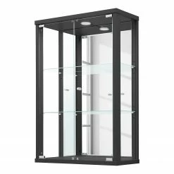 Fredriks Vitrine murale Exhibit II - Avec éclairage - Noir