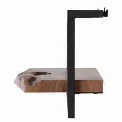 Ars manufacti Étagère murale Kaawo I - Acacia massif / Métal - Acacia / Noir - Largeur : 45 cm -loftscape Boutique 1000276814 220719 031 DETAILS P000000001000276814