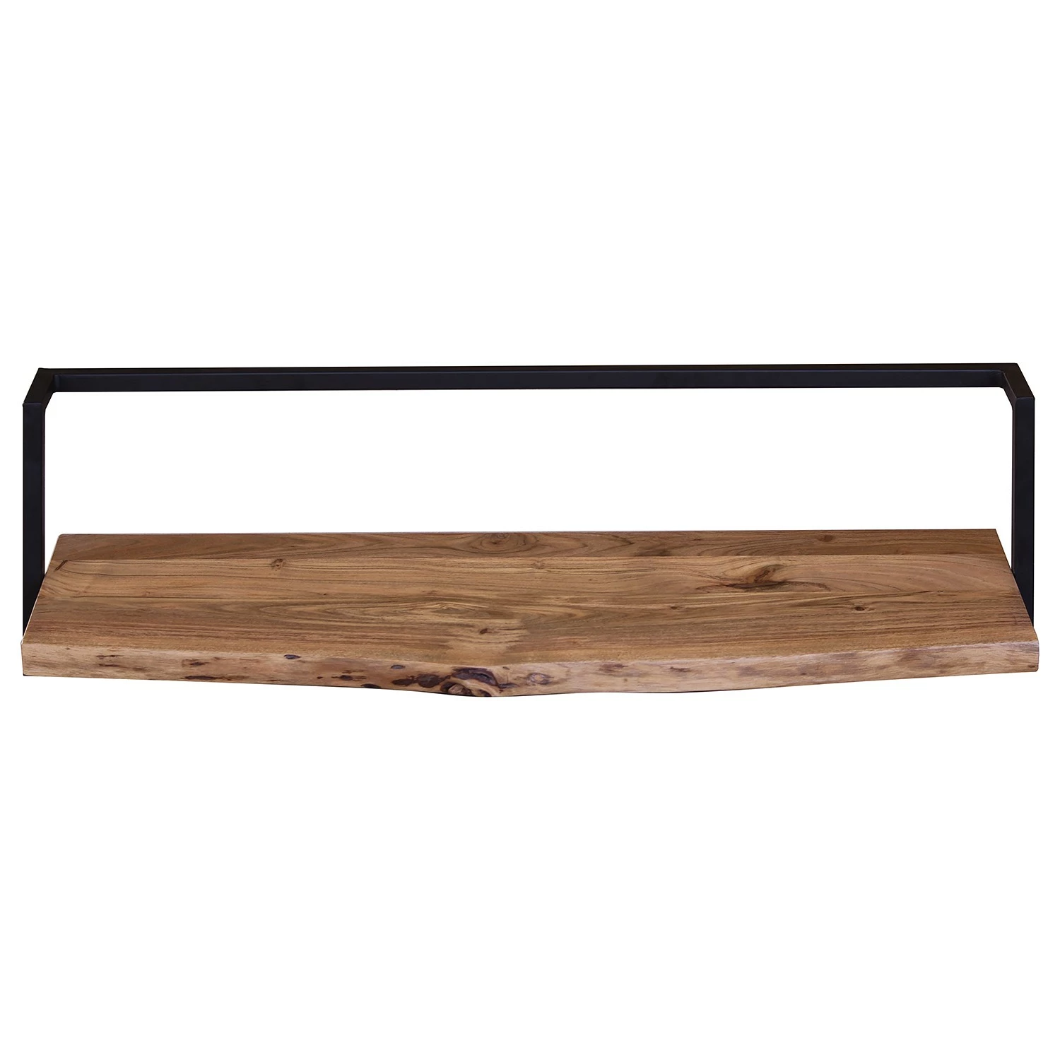 Ars manufacti Étagère murale Kaawo I - Acacia massif / Métal - Acacia / Noir - Largeur : 100 cm 6 Ars manufacti Étagère murale Kaawo I - Acacia massif / Métal - Acacia / Noir - Largeur : 100 cm – Image 4