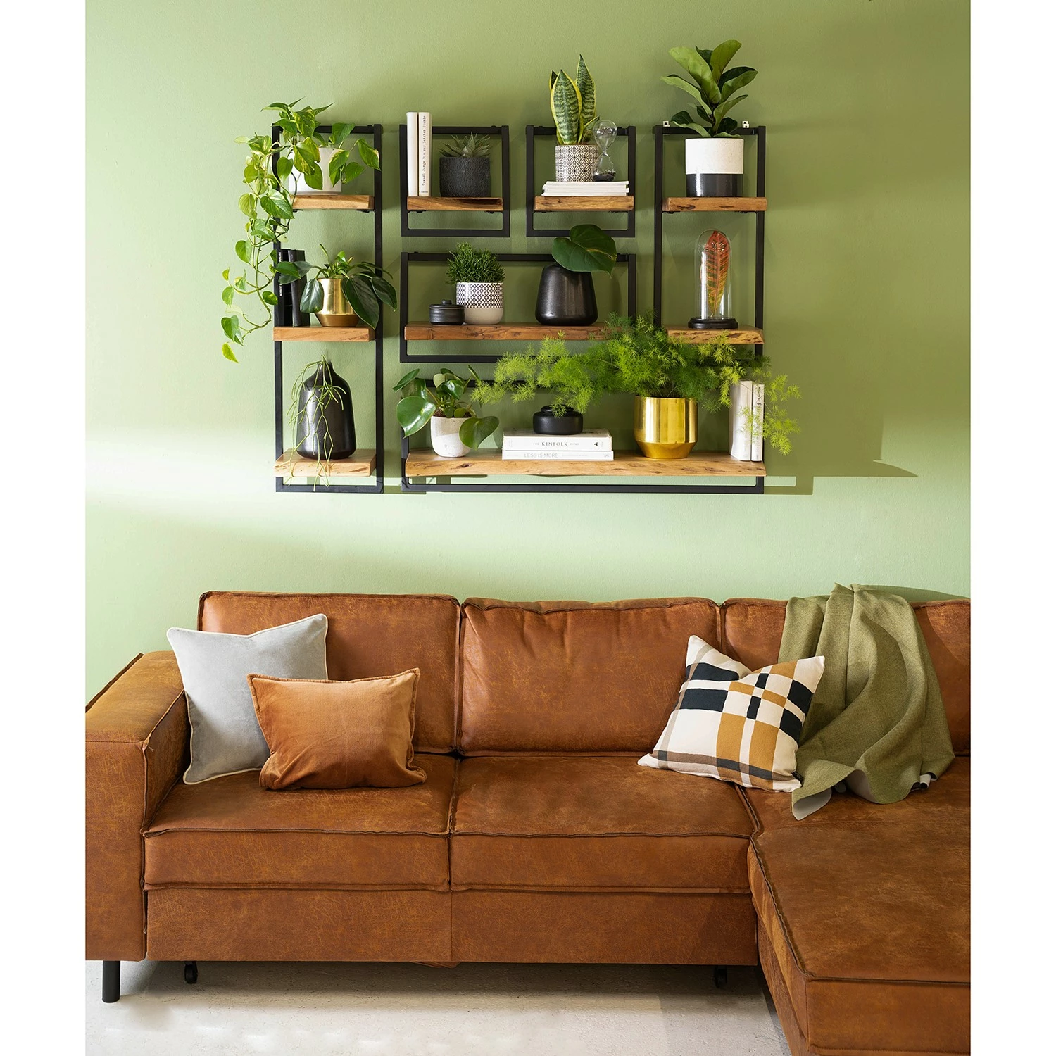 Ars manufacti Étagère murale Kaawo I - Acacia massif / Métal - Acacia / Noir - Largeur : 100 cm 4 Ars manufacti Étagère murale Kaawo I - Acacia massif / Métal - Acacia / Noir - Largeur : 100 cm – Image 2