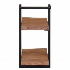 Ars manufacti Étagère murale Kaawo II - Acacia massif / Métal - Acacia / Noir - Hauteur : 65 cm -loftscape Boutique 1000276820 220413 032 DETAILS P000000001000276820