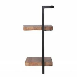 Ars manufacti Étagère murale Kaawo II - Acacia massif / Métal - Acacia / Noir - Hauteur : 65 cm -loftscape Boutique 1000276820 220719 031 DETAILS P000000001000276820