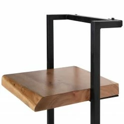 Ars manufacti Étagère murale Kaawo II - Acacia massif / Métal - Acacia / Noir - Hauteur : 65 cm -loftscape Boutique 1000276820 220719 032 DETAILS P000000001000276820