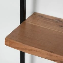 Ars manufacti Étagère murale Kaawo II - Acacia massif / Métal - Acacia / Noir - Hauteur : 65 cm -loftscape Boutique 1000276820 220719 034 DETAILS P000000001000276820