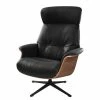 Studio Copenhagen Fauteuil relax Anderson I - Cuir véritable Neka : Noir - Noir - Noyer -loftscape Boutique 1000276939 211007 104159000011 IMAGE P000000001000276939