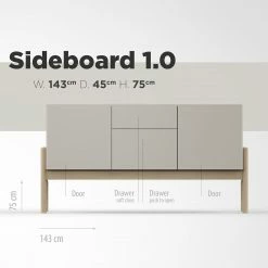 Studio Copenhagen Enfilade Cooby I - Blanc / Chêne 31 Studio Copenhagen Enfilade Cooby I - Blanc / Chêne -loftscape Boutique 1000276966 211111 1449030000505 SKETCH DETAILS P000000001000276966 sketch