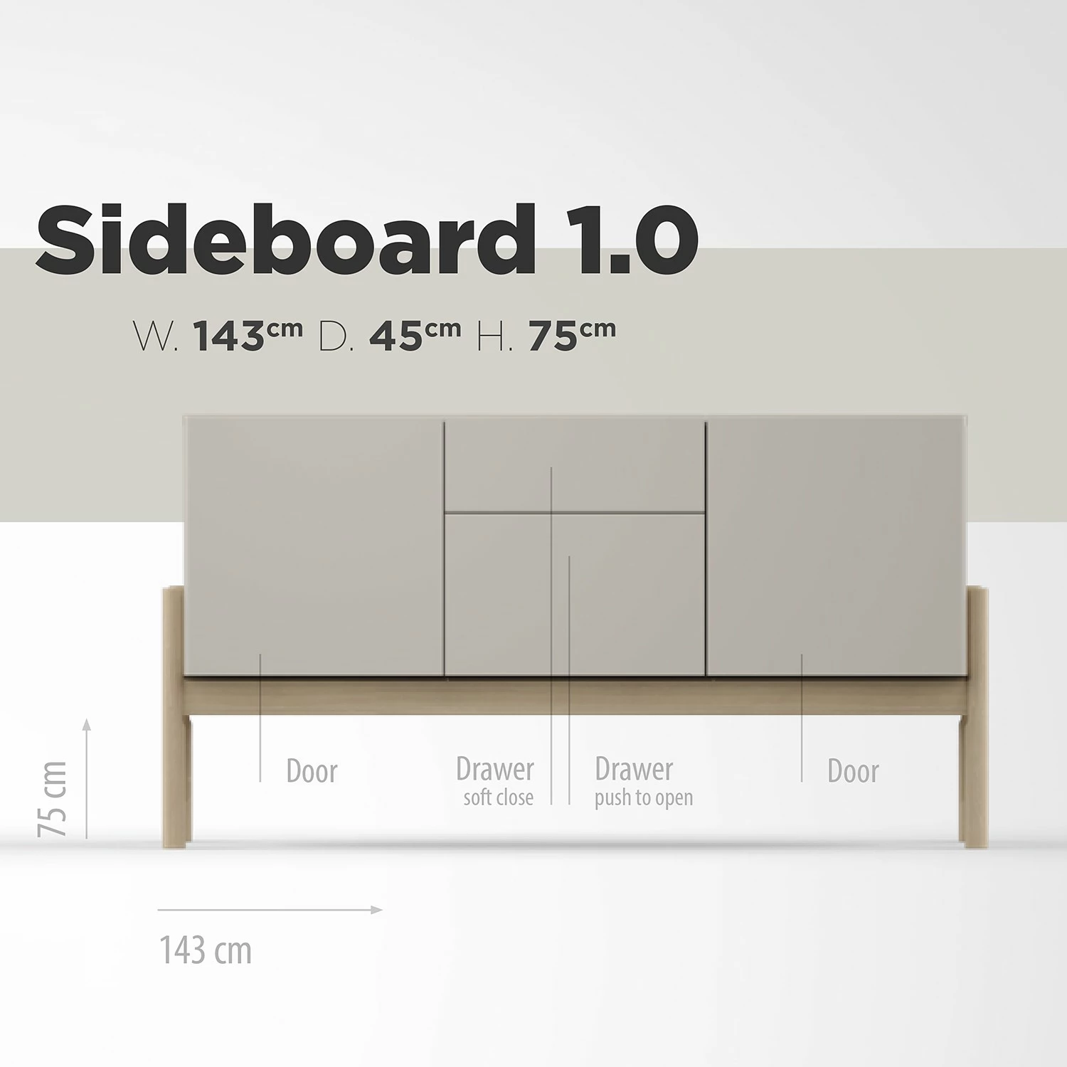 Studio Copenhagen Enfilade Cooby I - Blanc / Chêne 17 Studio Copenhagen Enfilade Cooby I - Blanc / Chêne – Image 15