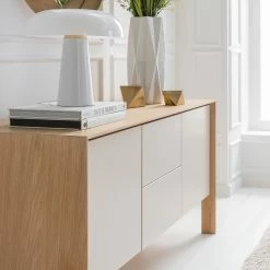 Studio Copenhagen Enfilade Maayka I - Partiellement en chêne massif - Blanc / Chêne clair -loftscape Boutique 1000277378 220905 022 MOOD DETAILS P000000001000277378 mood