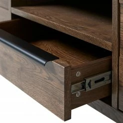 Red Living Meuble TV Berck - Placage en bois véritable - Chêne fumé / Noir -loftscape Boutique 1000277624 210706 14080800008 DETAILS P000000001000277624