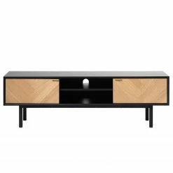 Loftscape Meuble TV Charlo - Placage en bois véritable - Chêne / Noir -loftscape Boutique 1000277628 210706 14081000030 DETAILS P000000001000277628