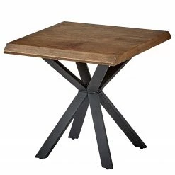 Red Living Bout de canapé Berck - Placage en bois véritable - Chêne / Noir