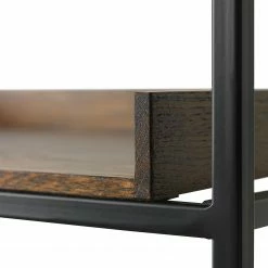 Red Living Étagère Ratho - Placage en bois véritable / Métal - Chêne fumé / Noir -loftscape Boutique 1000277645 210706 14081600107 DETAILS P000000001000277645