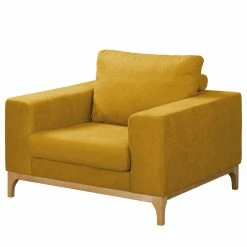 Ars Natura Fauteuil Darling - Microfibre - Microfibre Rieka: Jaune moutarde