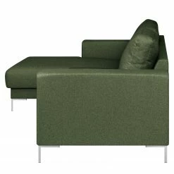 Fredriks Canapé d’angle Summer - Étoffe tissée Mavie: Vert foncé - Méridienne courte à gauche (vue de face) - Sans fonction couchage -loftscape Boutique 1000279770 211217 13141500399 DETAILS P000000001000279770