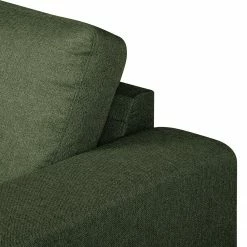 Fredriks Canapé d’angle Summer - Étoffe tissée Mavie: Vert foncé - Méridienne courte à gauche (vue de face) - Sans fonction couchage -loftscape Boutique 1000279770 211217 13141500432 DETAILS P000000001000279770