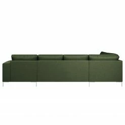 Fredriks Canapé panoramique Summer - Étoffe tissée Mavie: Vert foncé - Méridienne courte à droite / longue à gauche (vue de face) -loftscape Boutique 1000279773 210730 10323800420 DETAILS P000000001000279773