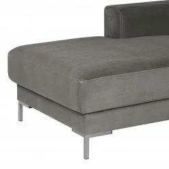 Fredriks Canapé panoramique Summer - Velours Vaia: Gris - Méridienne courte à droite / longue à gauche (vue de face) -loftscape Boutique 1000279791 211217 13143000744 DETAILS P000000001000279791