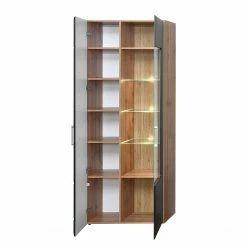 Loftscape Ensemble meubles TV Belloc II (5 élém.) - Avec éclairage intégré - Noir mat / Imitation chêne -loftscape Boutique 1000281314 210720 14014100028 DETAILS P000000001000281314