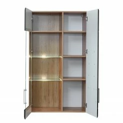 Loftscape Ensemble meubles TV Belloc II (5 élém.) - Avec éclairage intégré - Noir mat / Imitation chêne -loftscape Boutique 1000281314 210720 14014200034 DETAILS P000000001000281314