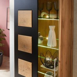 Loftscape Ensemble meubles TV Belloc II (5 élém.) - Avec éclairage intégré - Noir mat / Imitation chêne -loftscape Boutique 1000281314 210720 14014200035 DETAILS P000000001000281314