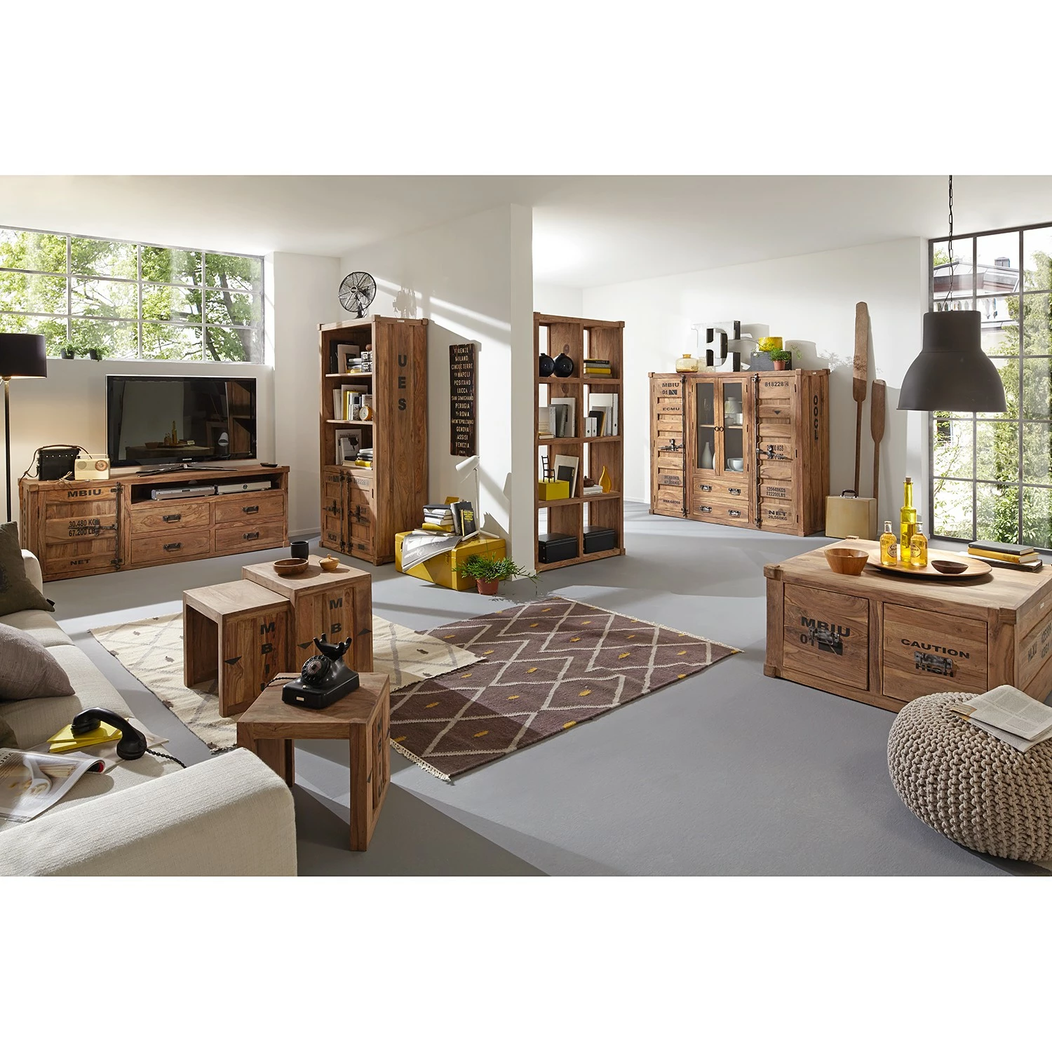 Wolf-Möbel Meuble TV Container II - Sheesham 5 Wolf-Möbel Meuble TV Container II - Sheesham – Image 3