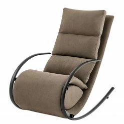 Loftscape Fauteuil de relaxation Calcha - Microfibre Gea:Taupe - Avec repose-pieds -loftscape Boutique 1000282662 220518 030 DETAILS P000000001000282662