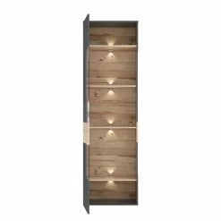 Loftscape Vitrine Corey - Avec éclairage - Imitation chêne / Gris - Butoir à gauche 14 Loftscape Vitrine Corey - Avec éclairage - Imitation chêne / Gris - Butoir à gauche -loftscape Boutique 1000282745 211109 144353000107 DETAILS P000000001000282745