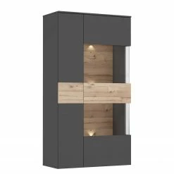 Loftscape Vitrine Corey - Avec éclairage - Imitation chêne / Gris - Porte en verre à droite 12 Loftscape Vitrine Corey - Avec éclairage - Imitation chêne / Gris - Porte en verre à droite -loftscape Boutique 1000282747 211109 144406000121 DETAILS P000000001000282747