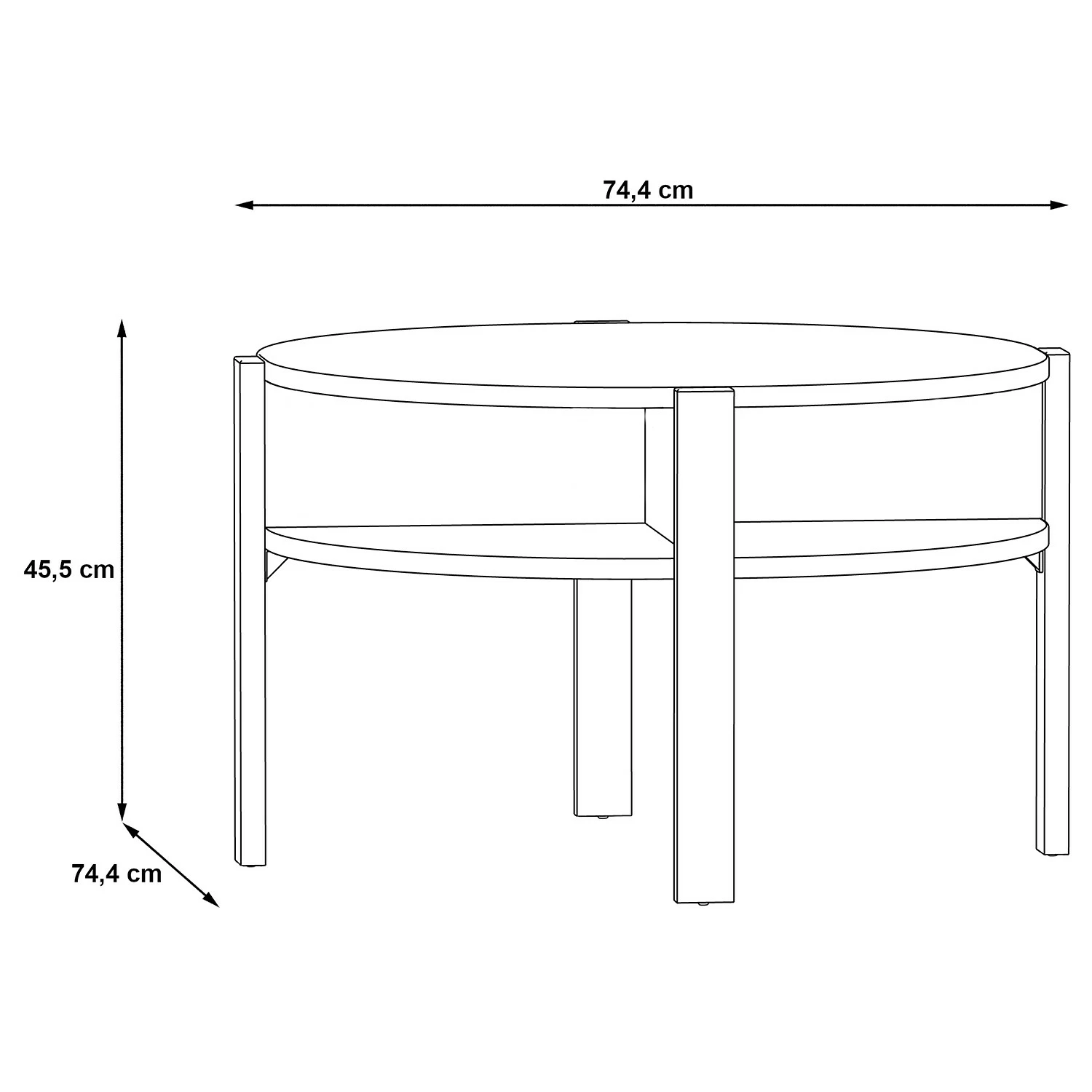 Loftscape Table basse Nab - Noir mat 6 Loftscape Table basse Nab - Noir mat – Image 4