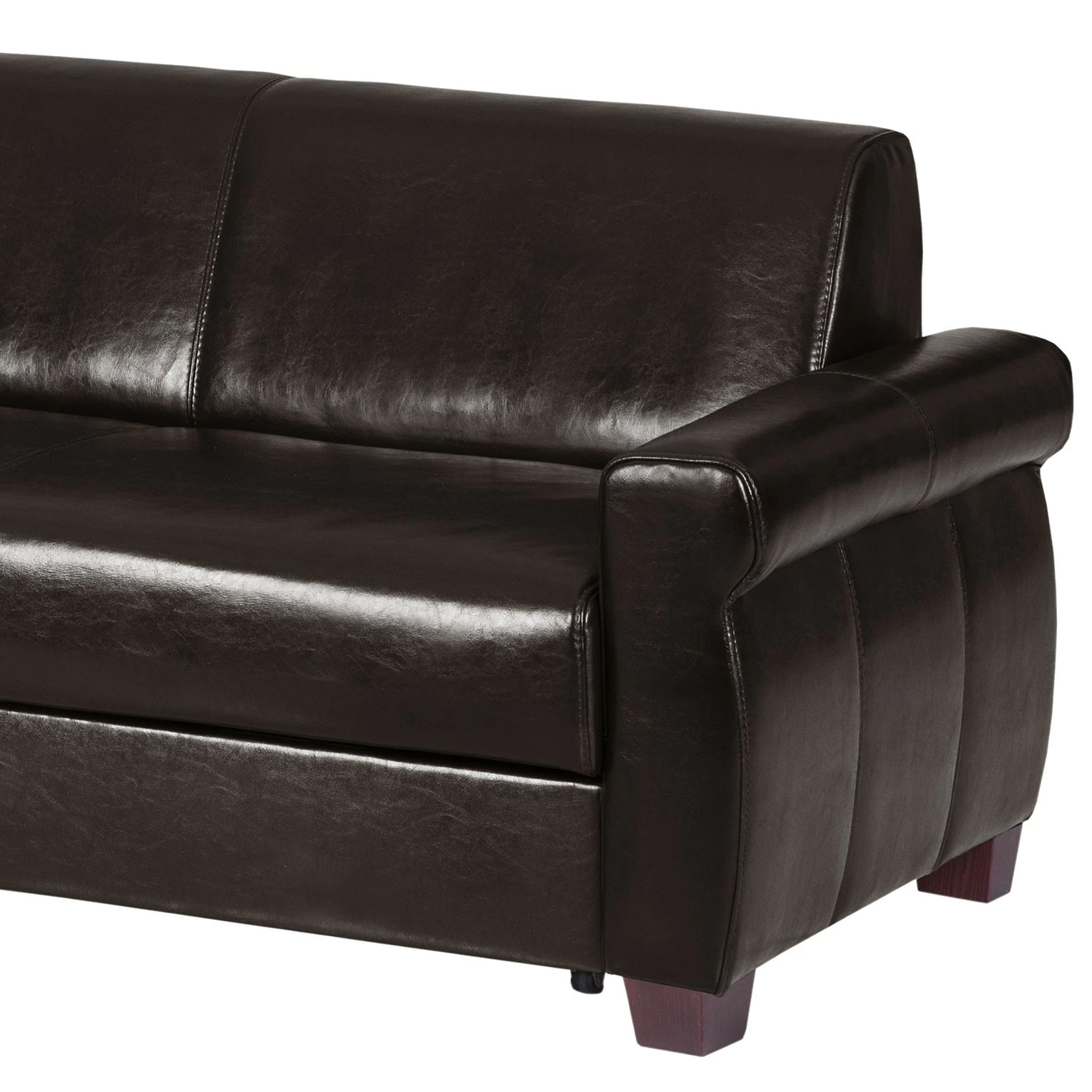 Ars manufacti Canapé d’angle José - Cuir véritable / Imitation cuir - Cuir synthétique Babet: Noir - Méridienne courte à gauche (vue de face) 10 Ars manufacti Canapé d’angle José - Cuir véritable / Imitation cuir - Cuir synthétique Babet: Noir - Méridienne courte à gauche (vue de face) – Image 8