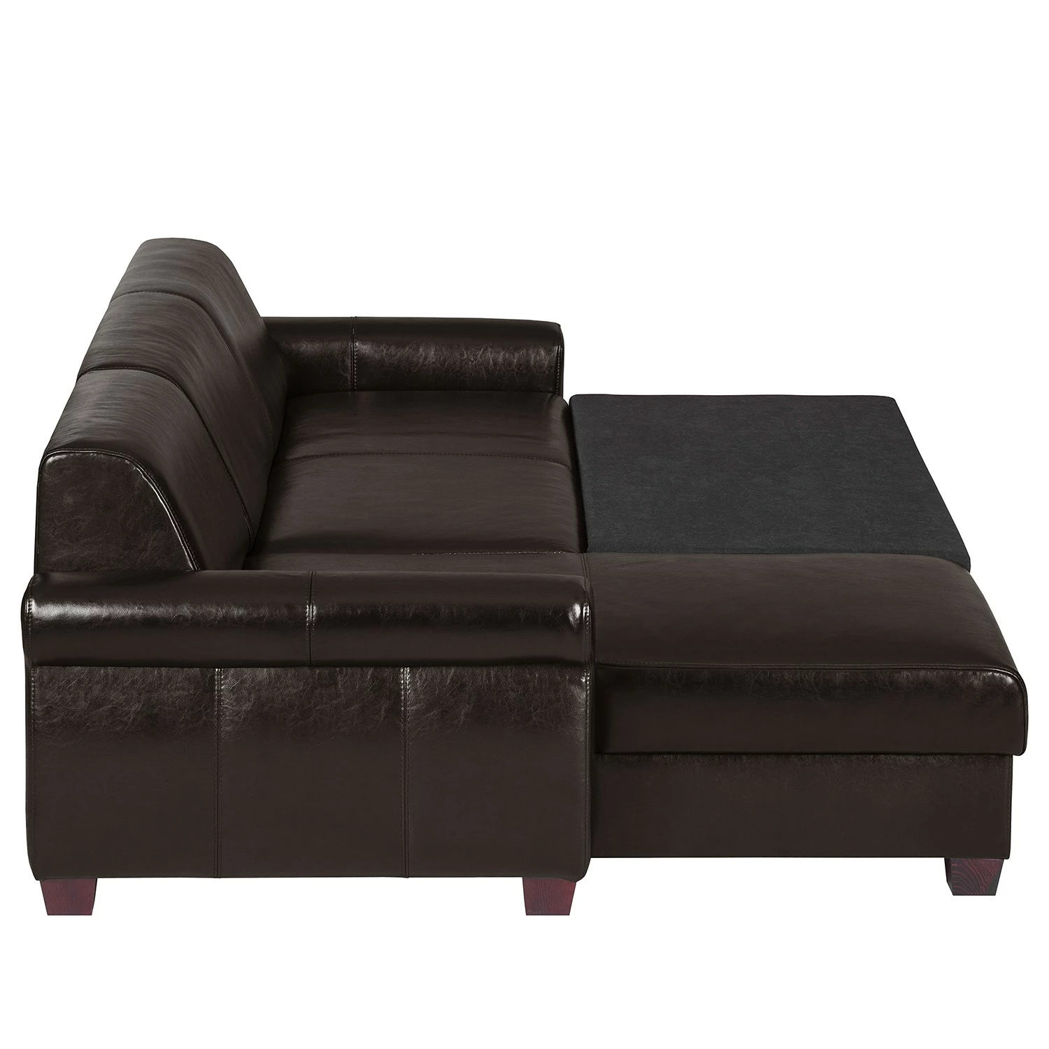 Ars manufacti Canapé d’angle José - Cuir véritable / Imitation cuir - Cuir synthétique Babet: Noir - Méridienne courte à gauche (vue de face) 6 Ars manufacti Canapé d’angle José - Cuir véritable / Imitation cuir - Cuir synthétique Babet: Noir - Méridienne courte à gauche (vue de face) – Image 4