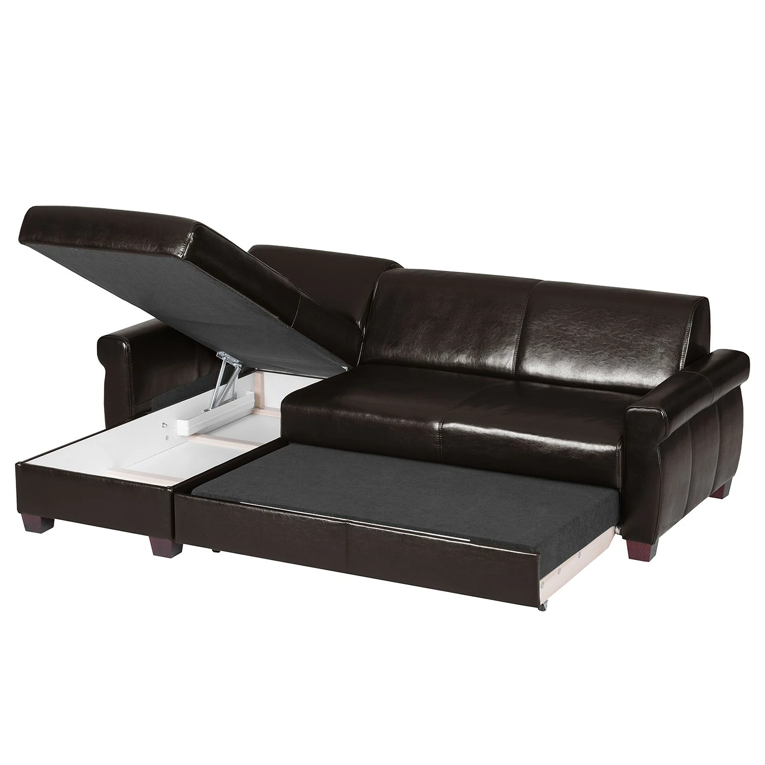 Ars manufacti Canapé d’angle José - Cuir véritable / Imitation cuir - Cuir synthétique Babet: Noir - Méridienne courte à gauche (vue de face) 7 Ars manufacti Canapé d’angle José - Cuir véritable / Imitation cuir - Cuir synthétique Babet: Noir - Méridienne courte à gauche (vue de face) – Image 5