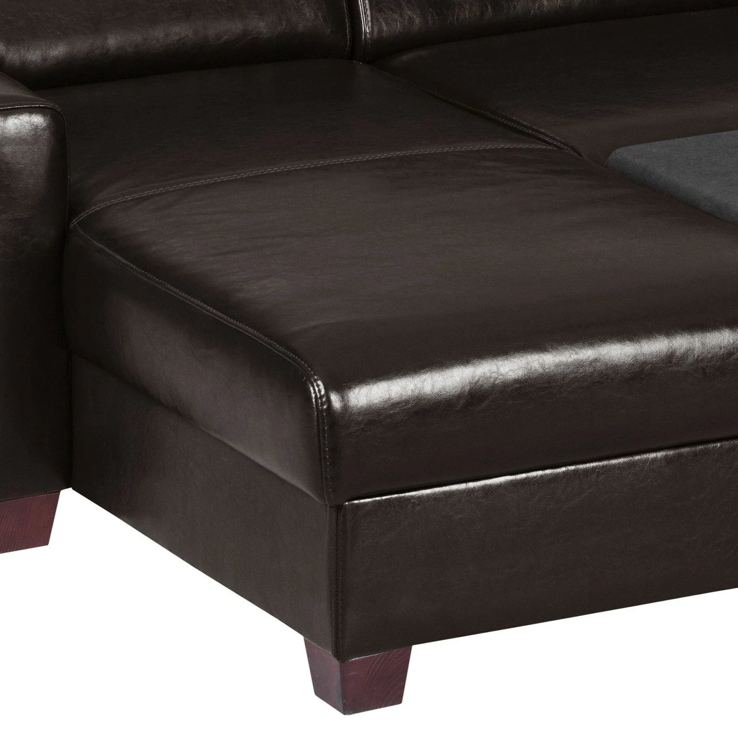 Ars manufacti Canapé d’angle José - Cuir véritable / Imitation cuir - Cuir synthétique Babet: Noir - Méridienne courte à gauche (vue de face) 12 Ars manufacti Canapé d’angle José - Cuir véritable / Imitation cuir - Cuir synthétique Babet: Noir - Méridienne courte à gauche (vue de face) – Image 10