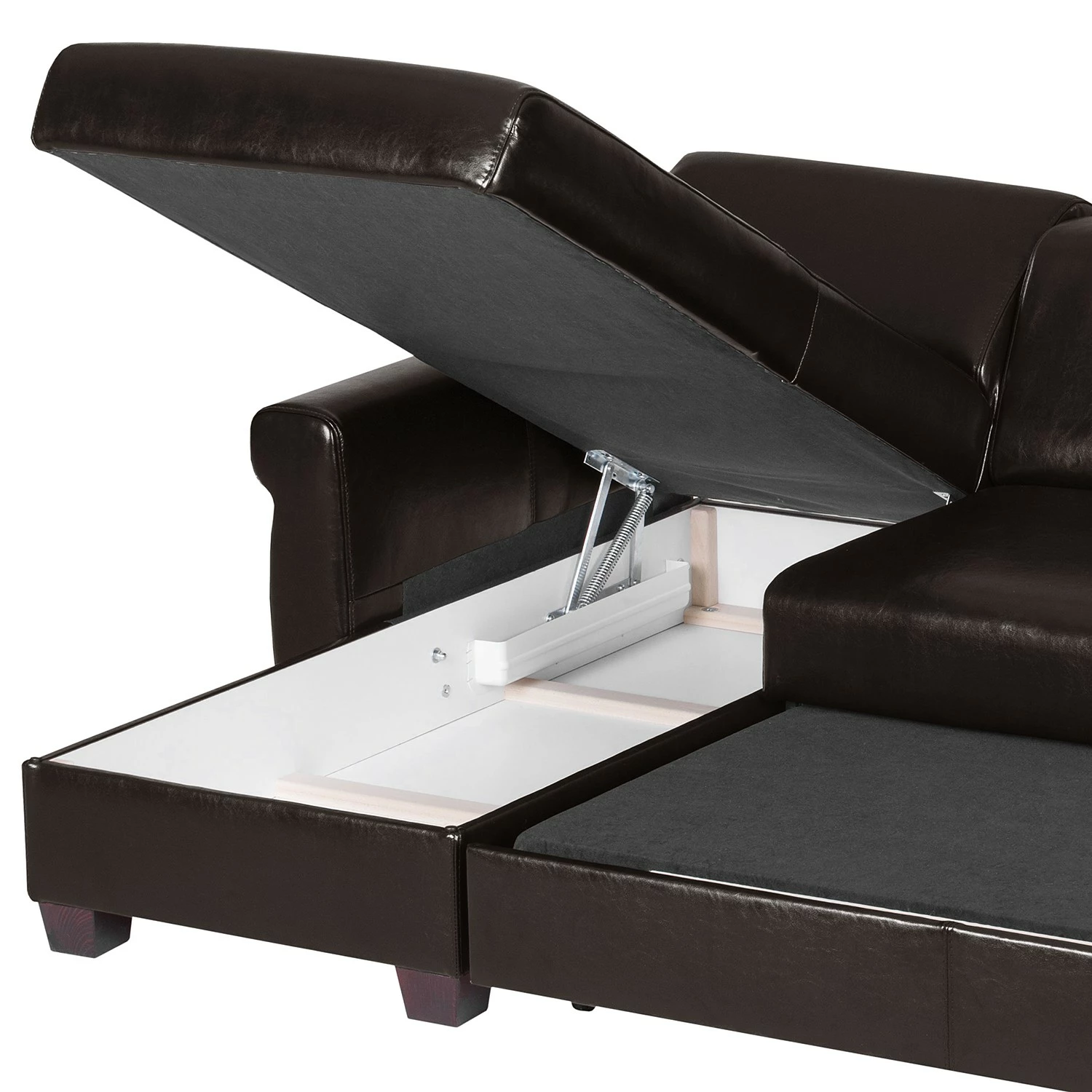 Ars manufacti Canapé d’angle José - Cuir véritable / Imitation cuir - Cuir synthétique Babet: Noir - Méridienne courte à gauche (vue de face) 13 Ars manufacti Canapé d’angle José - Cuir véritable / Imitation cuir - Cuir synthétique Babet: Noir - Méridienne courte à gauche (vue de face) – Image 11