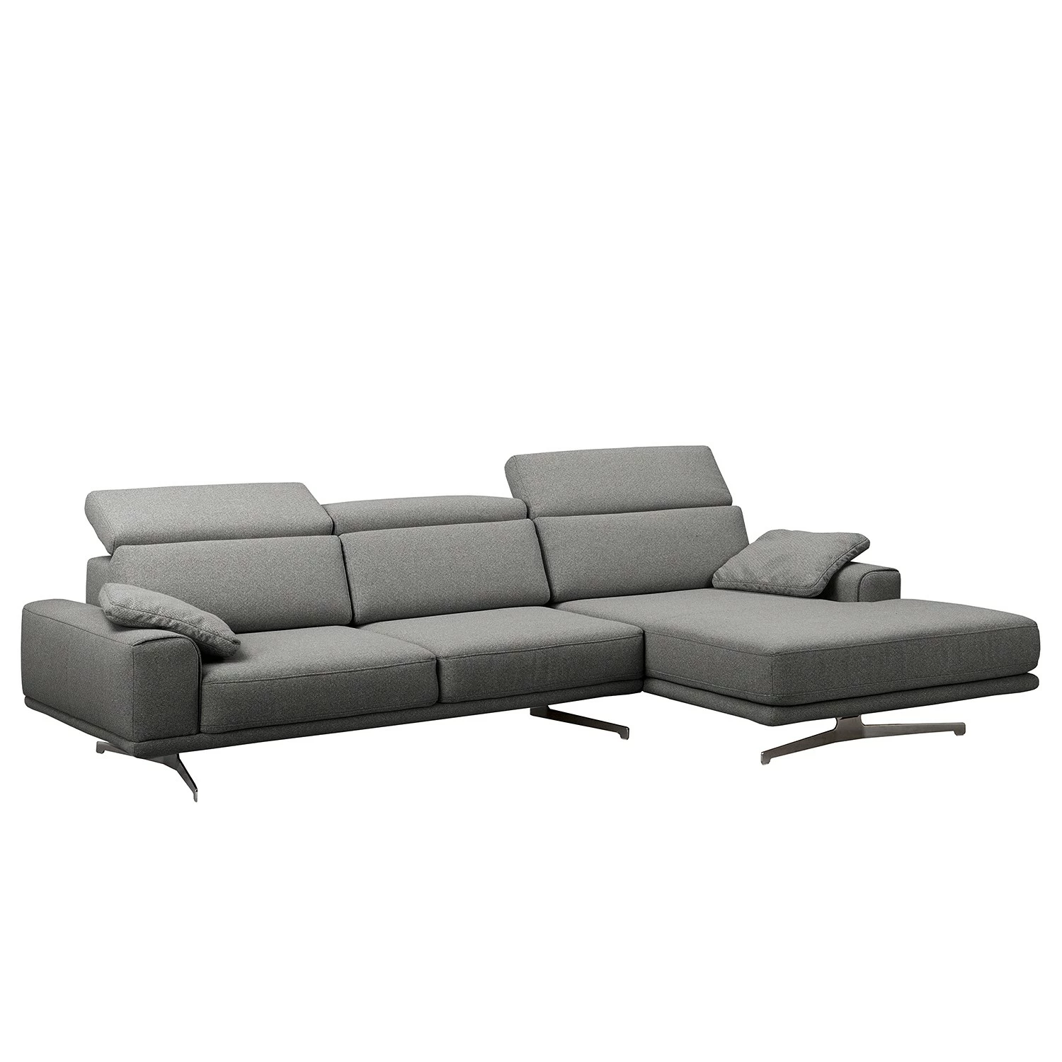 Ars manufacti Canapé d’angle Muna - tissu - Tissu Arda: Anthacite - Méridienne courte à droite (vue de face) 6 Ars manufacti Canapé d’angle Muna - tissu - Tissu Arda: Anthacite - Méridienne courte à droite (vue de face) – Image 4