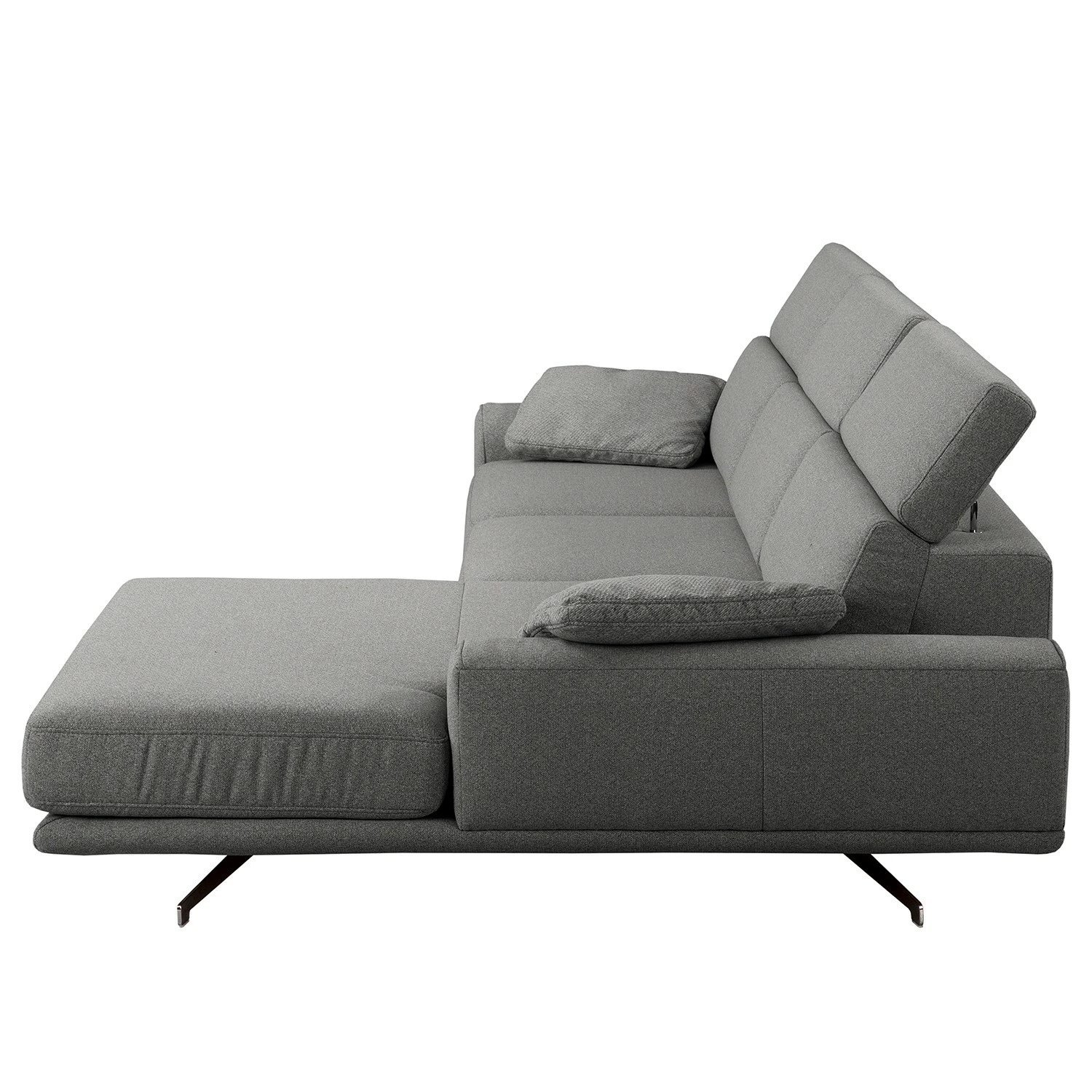 Ars manufacti Canapé d’angle Muna - tissu - Tissu Arda: Anthacite - Méridienne courte à droite (vue de face) 7 Ars manufacti Canapé d’angle Muna - tissu - Tissu Arda: Anthacite - Méridienne courte à droite (vue de face) – Image 5