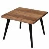 Fredriks Bout de canapé Berapi - Acacia massif / Métal - Acacia / Noir