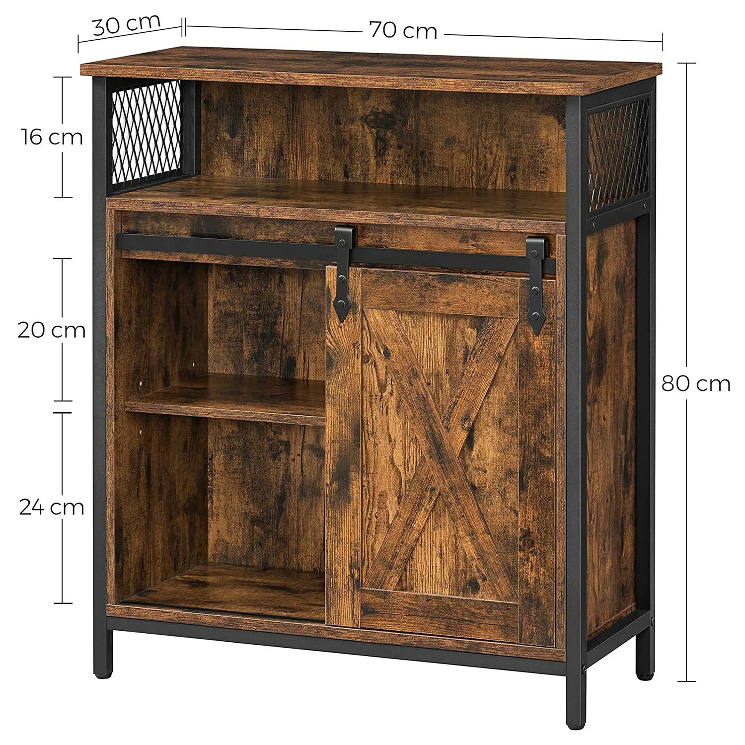 Red Living Buffet Hazlet I - Marron / Noir 10 Red Living Buffet Hazlet I - Marron / Noir – Image 8