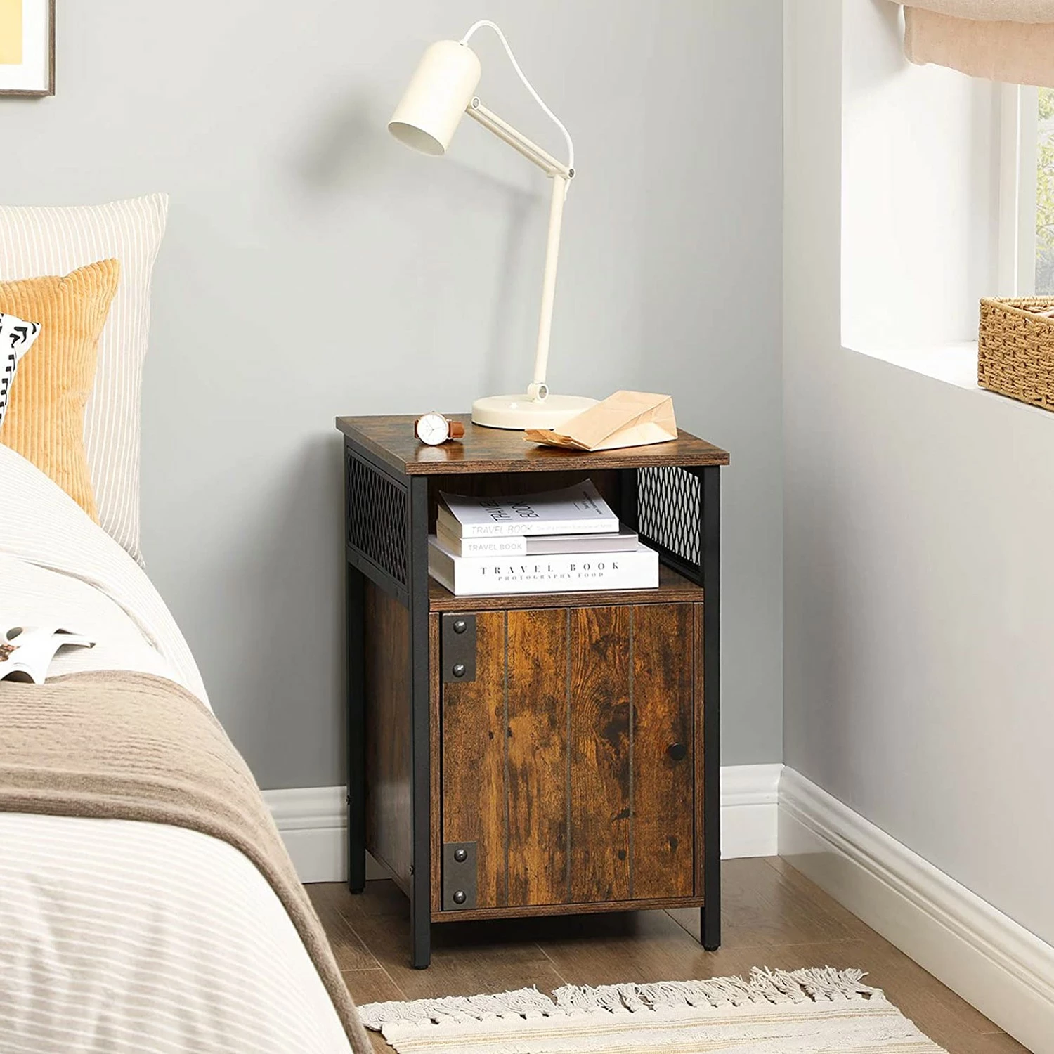 Red Living Bout de canapé Morristown - Marron / Noir 5 Red Living Bout de canapé Morristown - Marron / Noir – Image 3