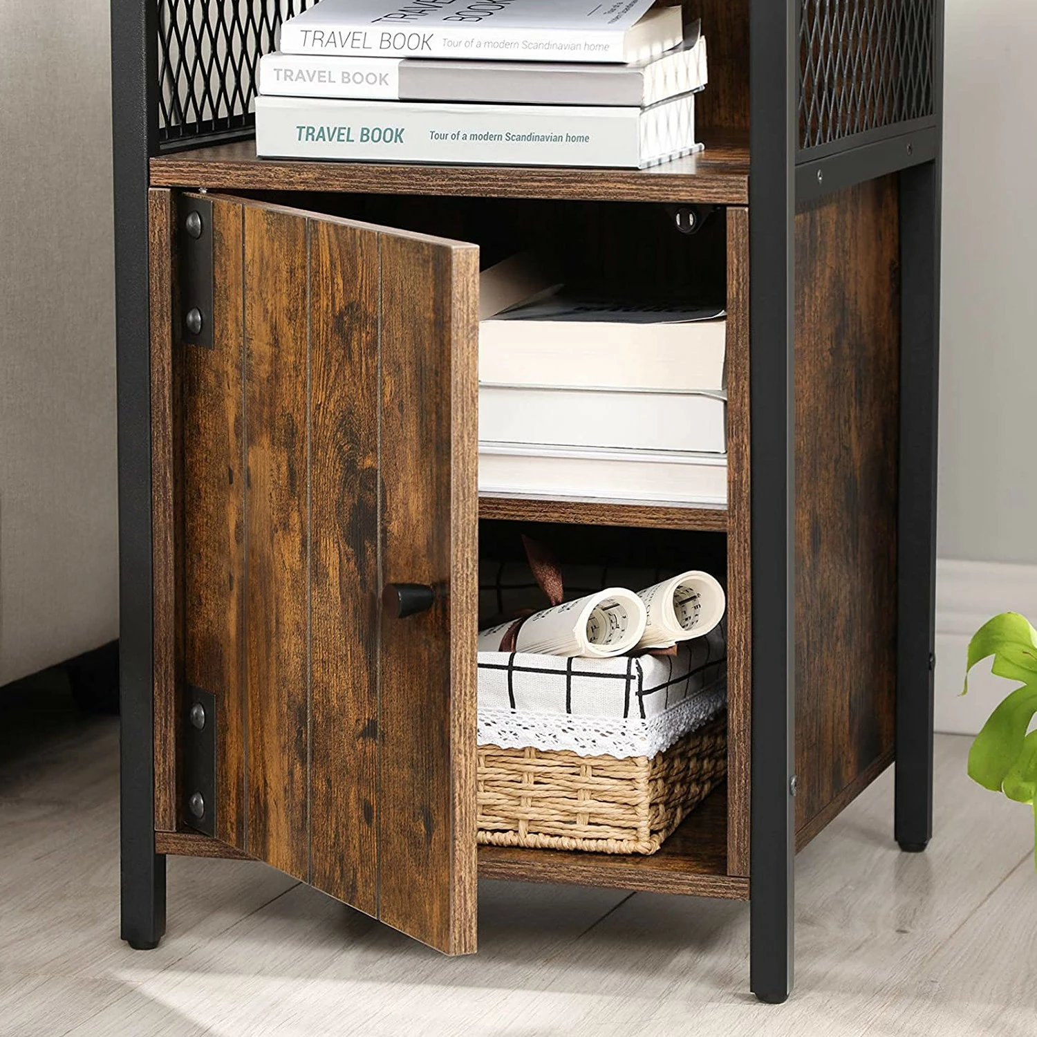 Red Living Bout de canapé Morristown - Marron / Noir 6 Red Living Bout de canapé Morristown - Marron / Noir – Image 4