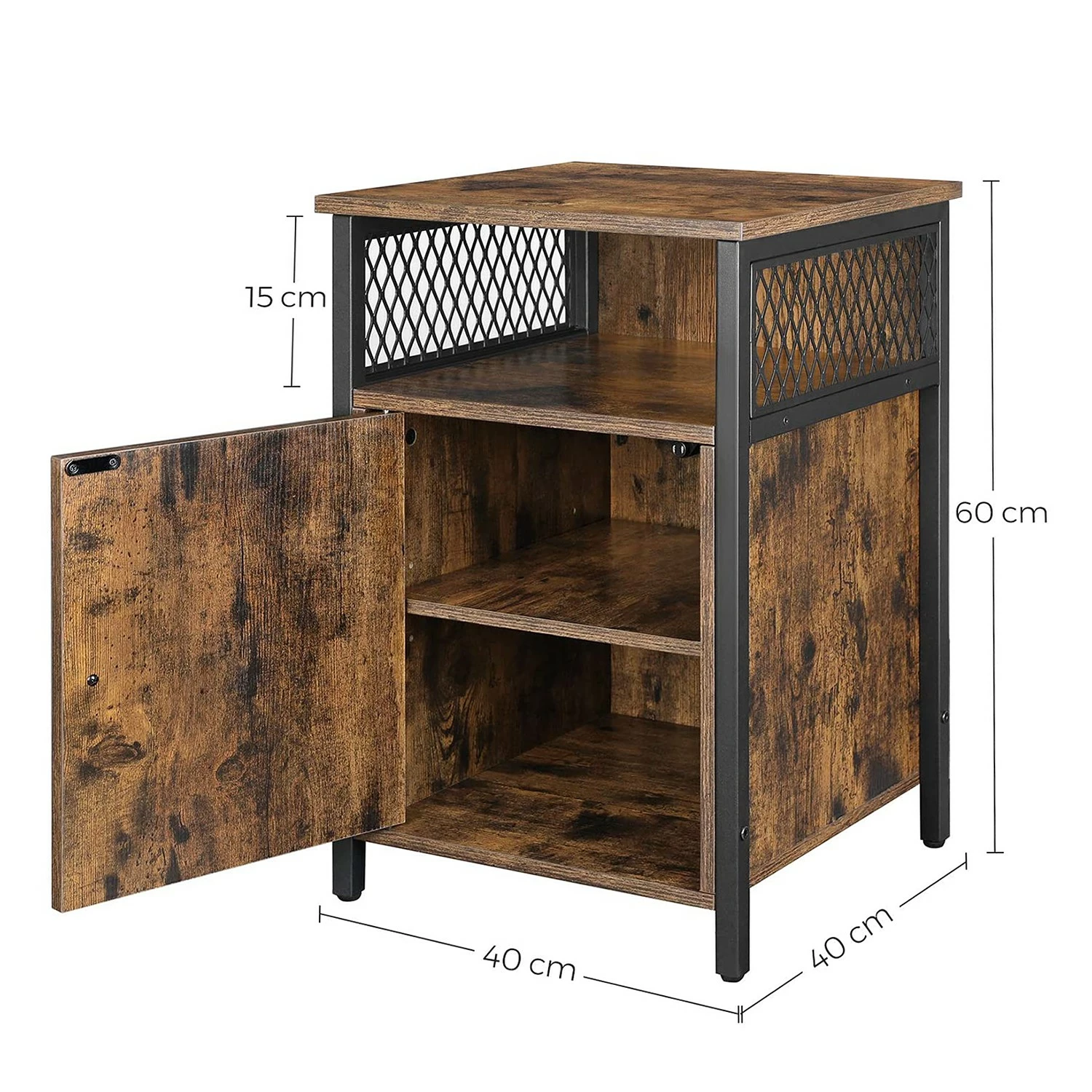 Red Living Bout de canapé Morristown - Marron / Noir 10 Red Living Bout de canapé Morristown - Marron / Noir – Image 8