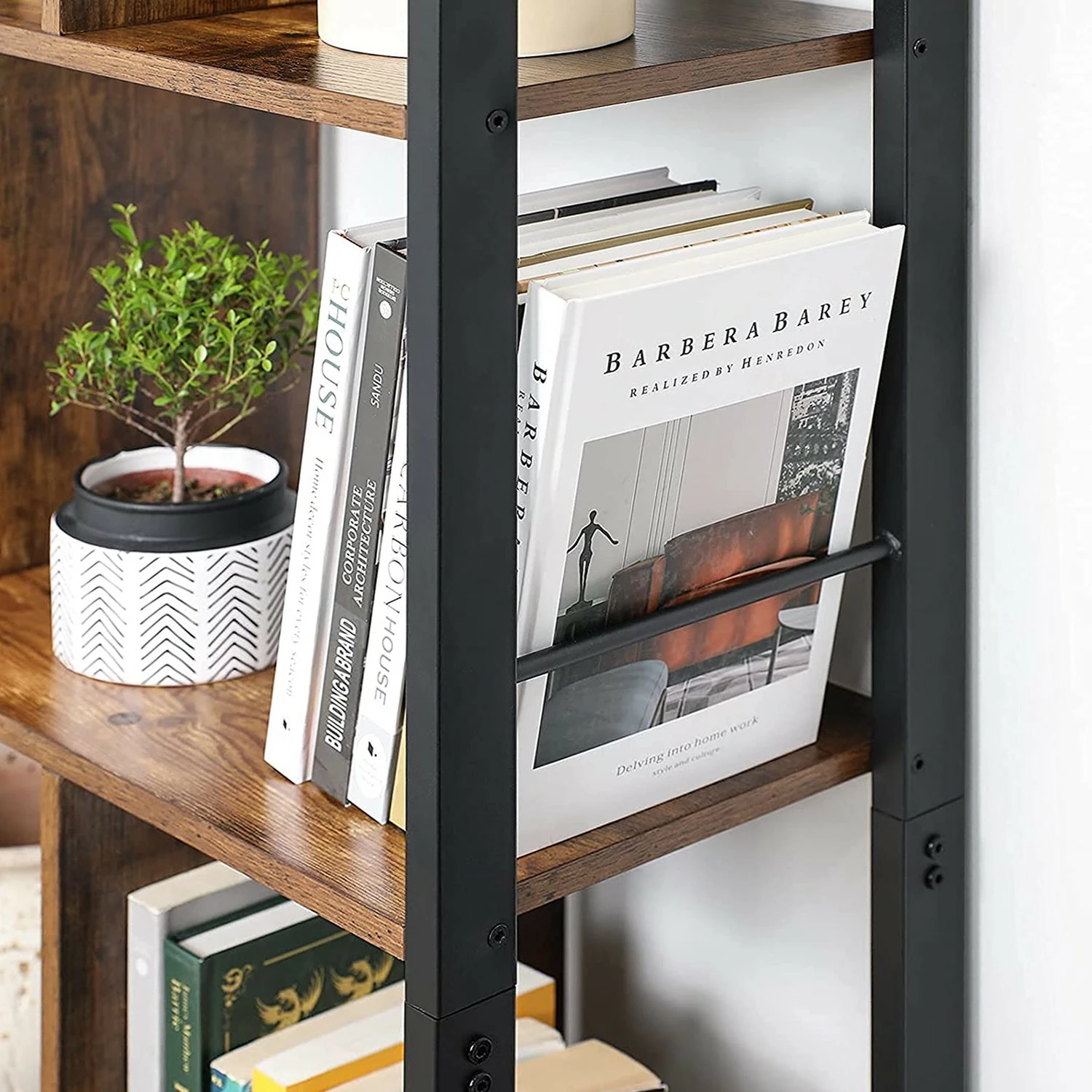 Red Living Étagère Niolon II - Marron / Noir 7 Red Living Étagère Niolon II - Marron / Noir – Image 5