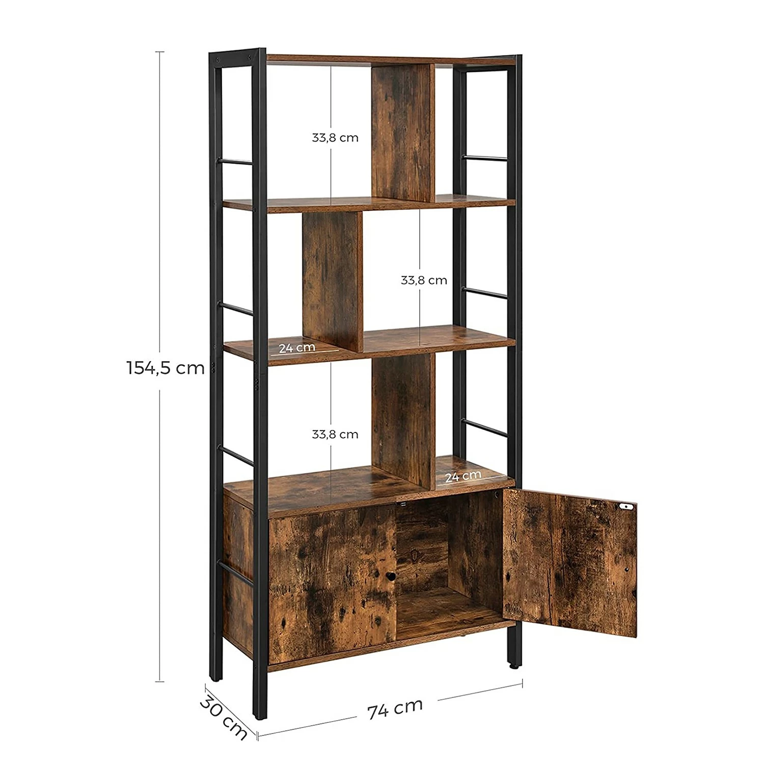 Red Living Étagère Niolon II - Marron / Noir 10 Red Living Étagère Niolon II - Marron / Noir – Image 8