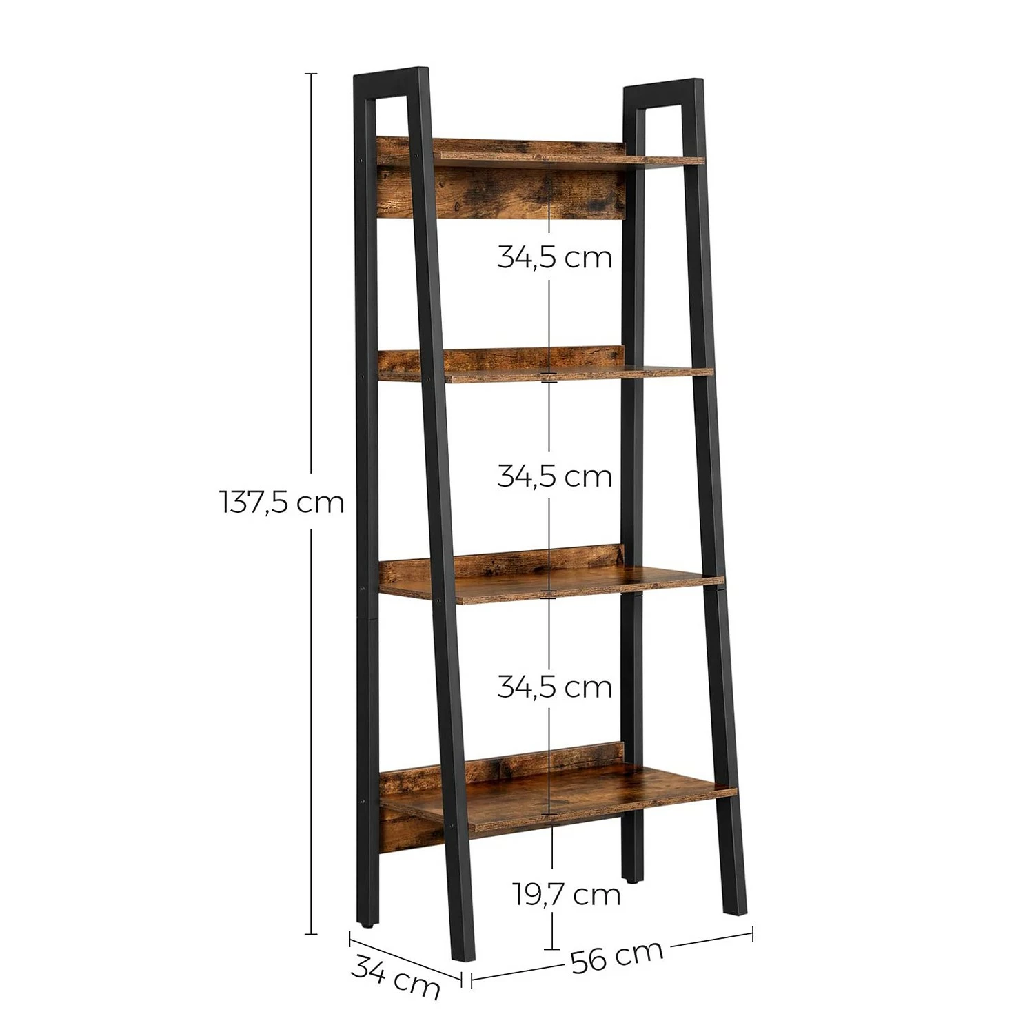 Red Living Étagère Leesville V - Marron / Noir 8 Red Living Étagère Leesville V - Marron / Noir – Image 6