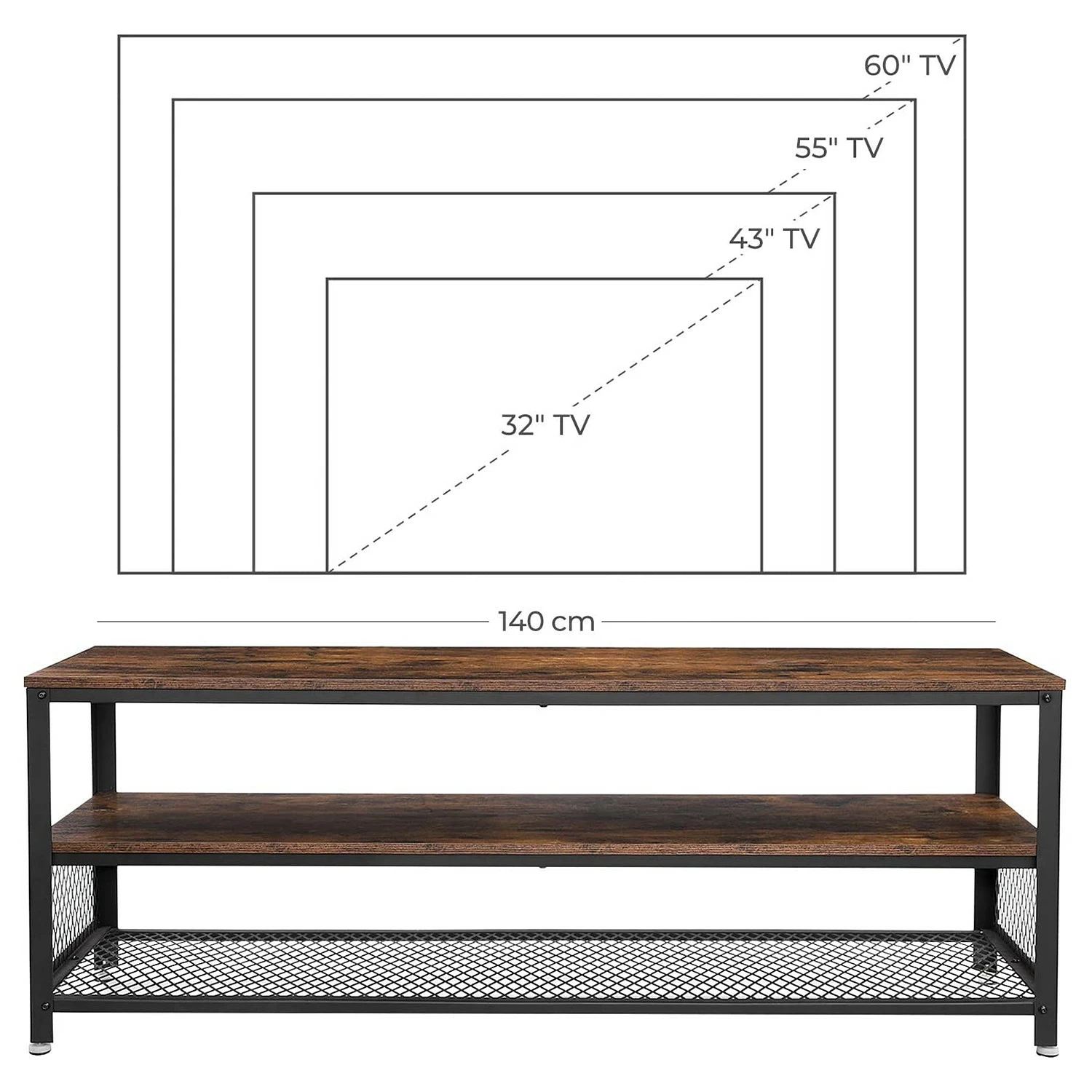 Red Living Banc TV Morristown - Largeur : 140 cm 9 Red Living Banc TV Morristown - Largeur : 140 cm – Image 7